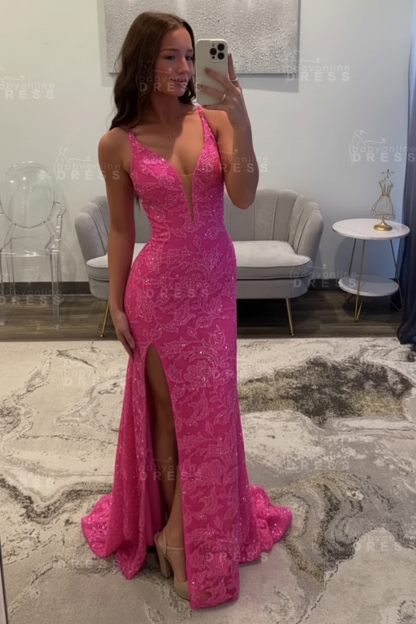 Sexy Glitter Black Prom Dress High Split Prom Dress Sleeveless