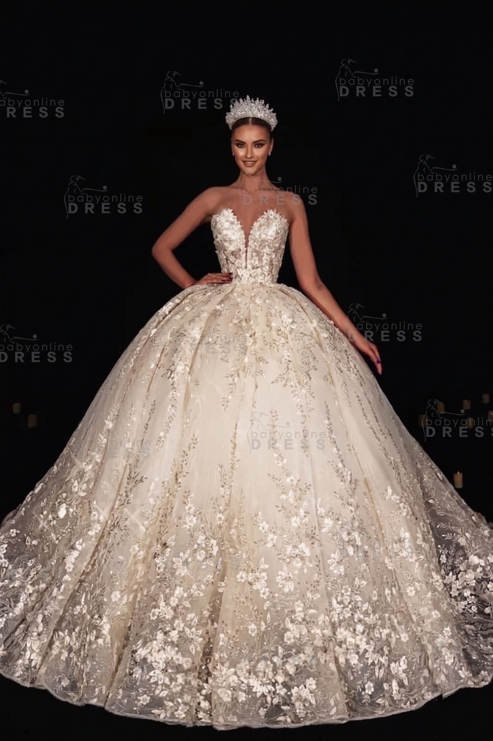 Gorgeous Sweetheart Ball Gown Glitter Patterns White Bridal Dresses Sleeveless
