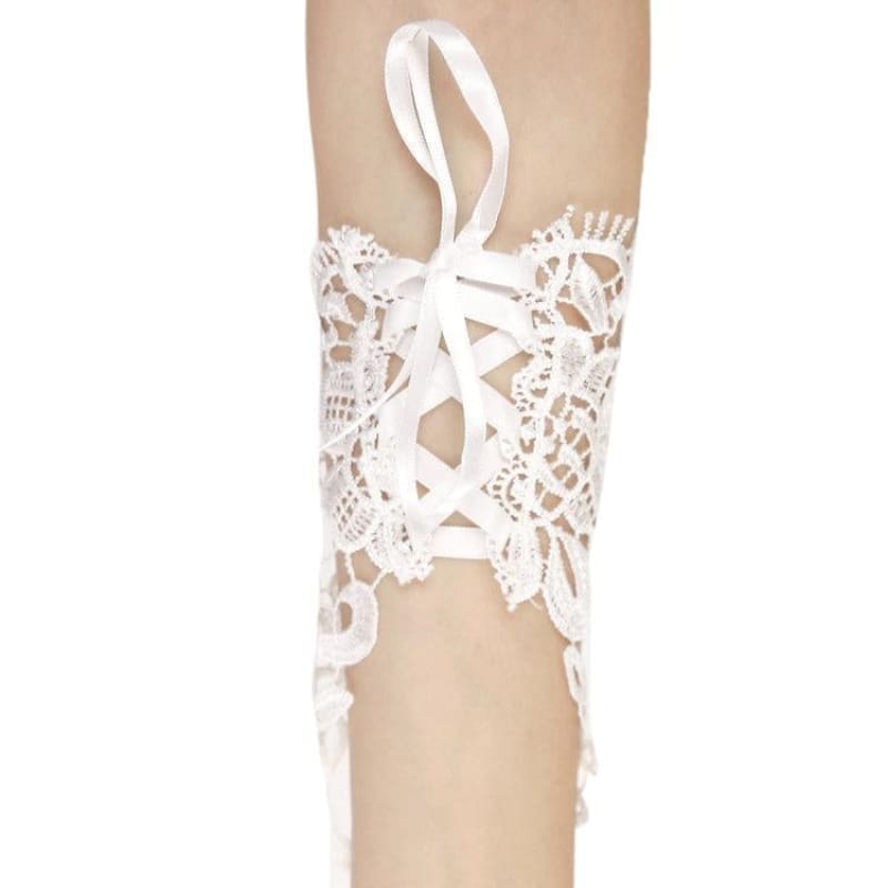 Lace Crystal Beaded Fingerless Wedding Gloves | Babyonlinewholesale - wedding gloves