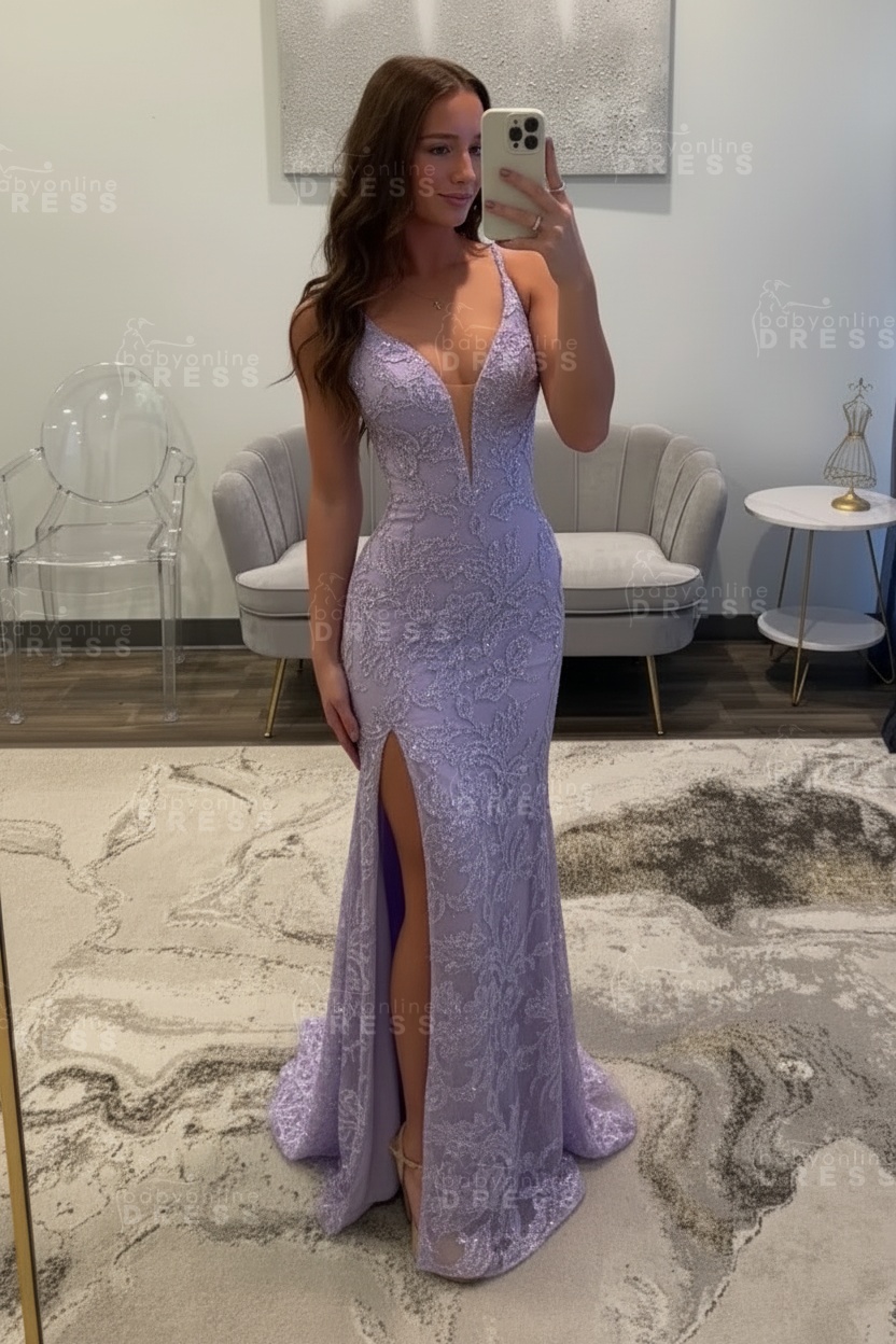 Sexy Glitter Black Prom Dress High Split Prom Dress Sleeveless