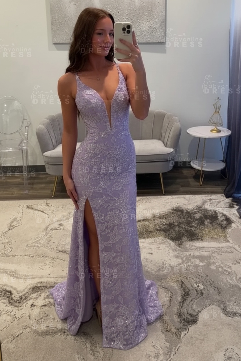 Sexy Glitter Black Prom Dress High Split Prom Dress Sleeveless