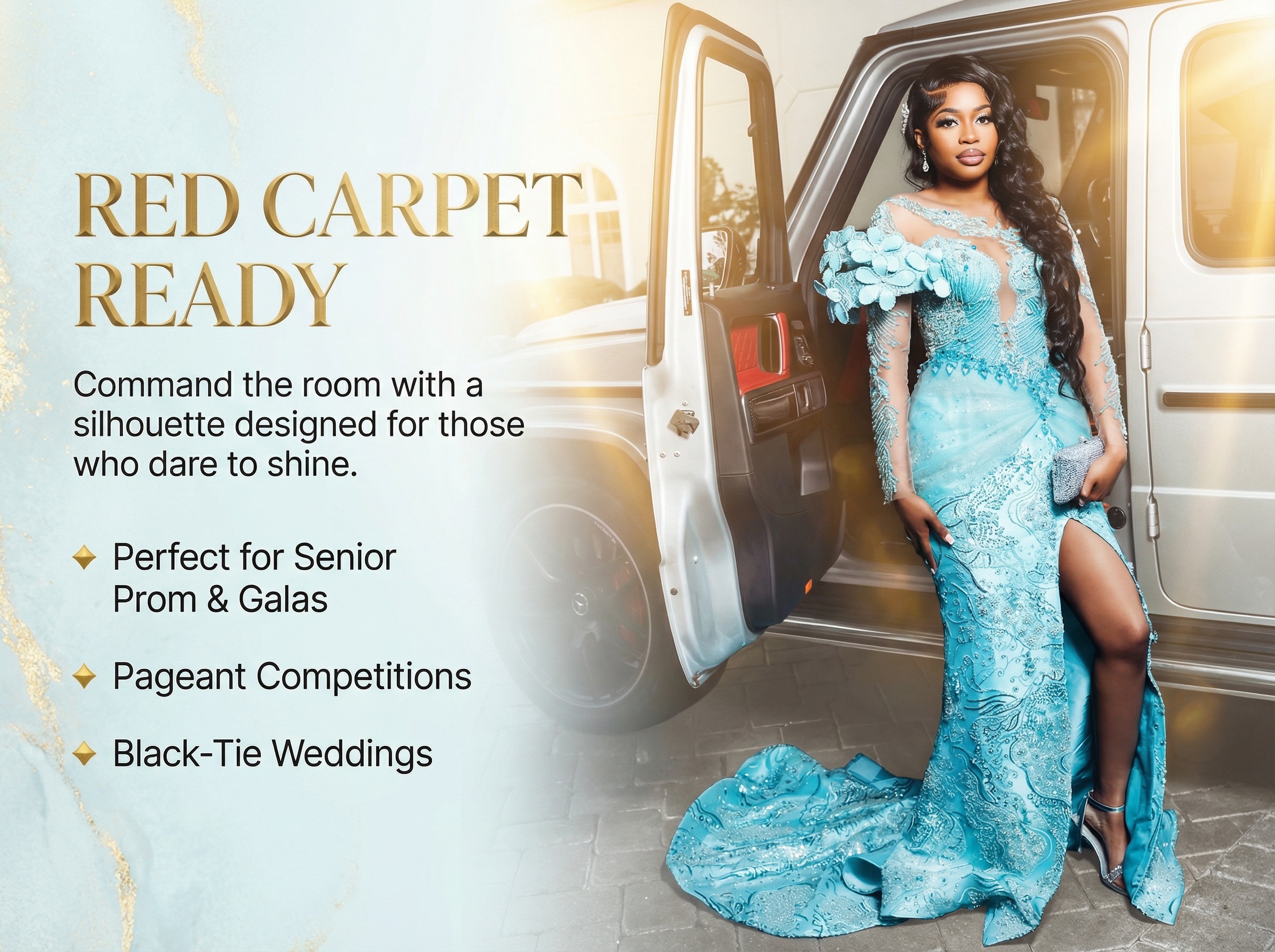 beadings mermaid prom dress mint