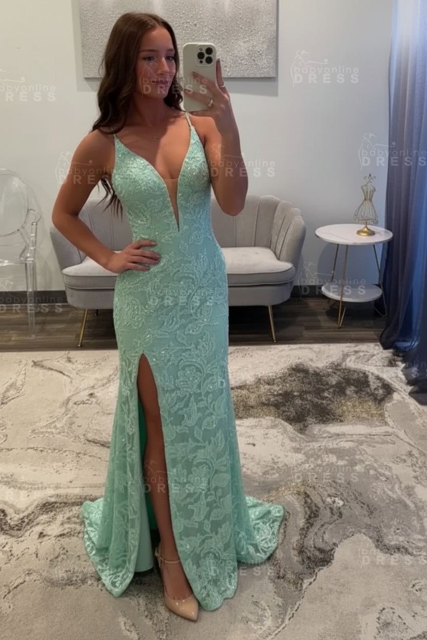 Sexy Glitter Black Prom Dress High Split Prom Dress Sleeveless