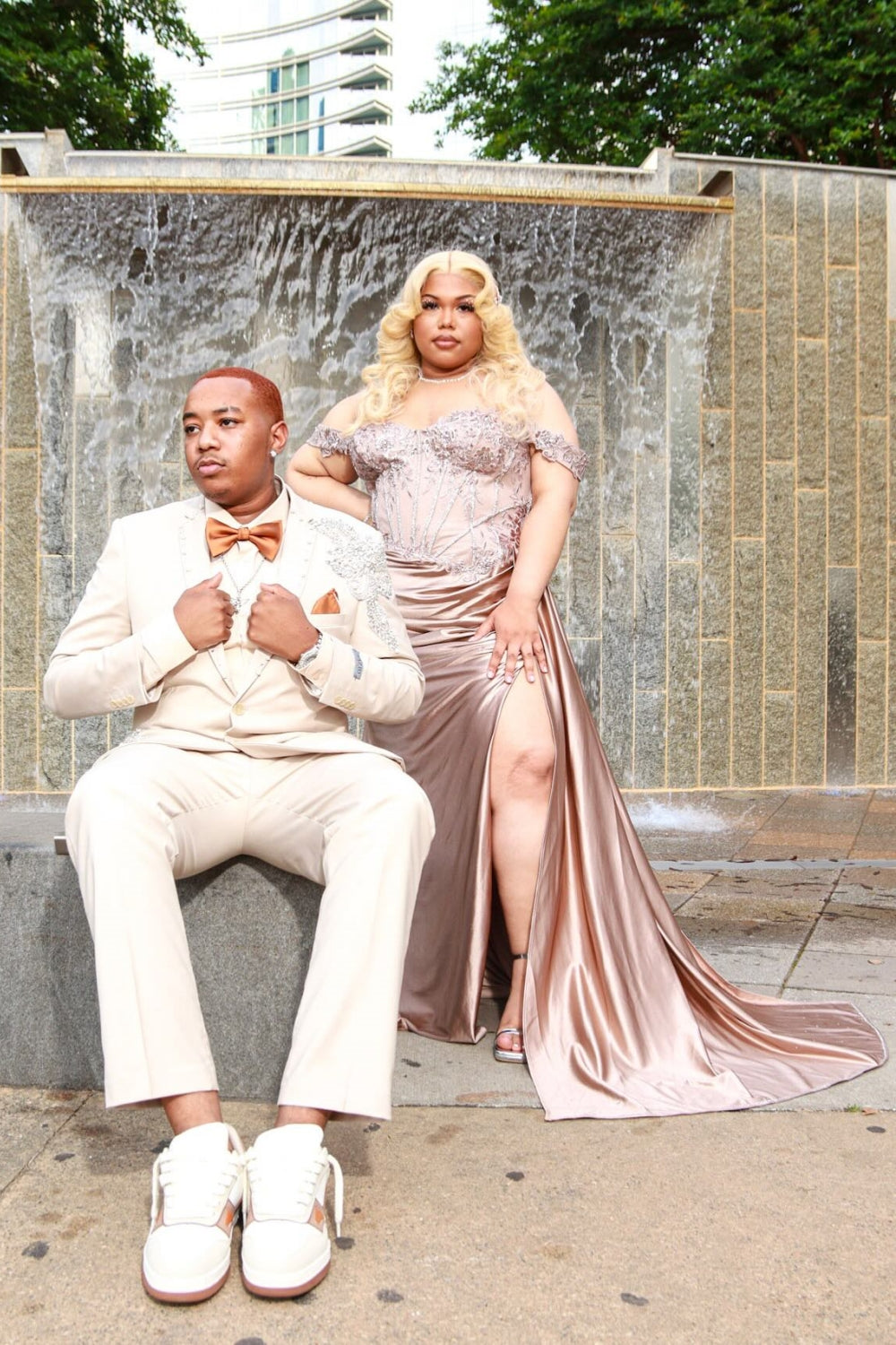 Off-the-shoulder Satin Mermaid Prom Dress Front Split Long Evening Dress