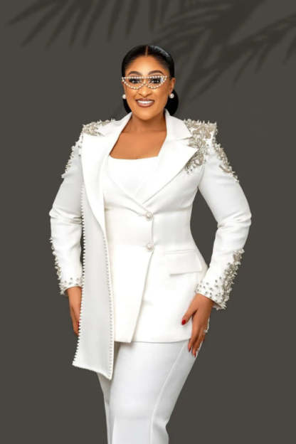 Off-white Long sleeves three-pieces Mother of bride Suits Outfits