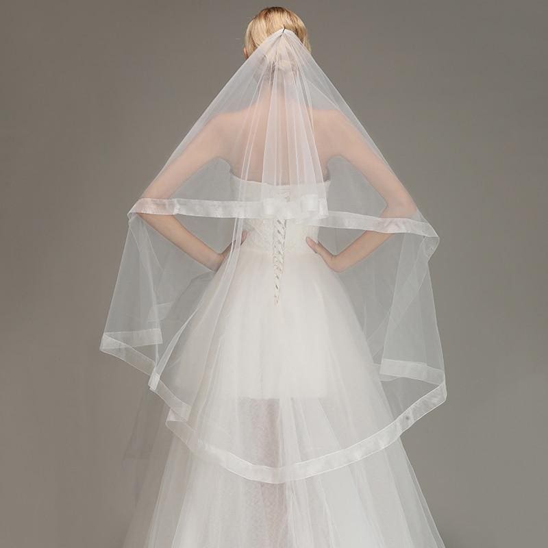 One Layer Soft Tulle without Comb Wedding Veils | Babyonlinewholesale - wedding veils