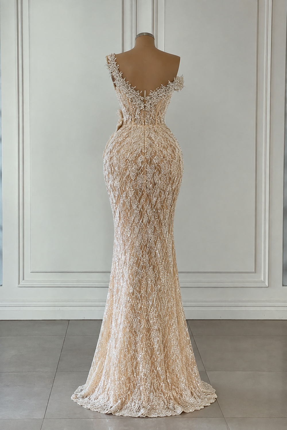 Luxurious Off-Shoulder Sequin Floor-Length Mermaid Evening Gown with Split