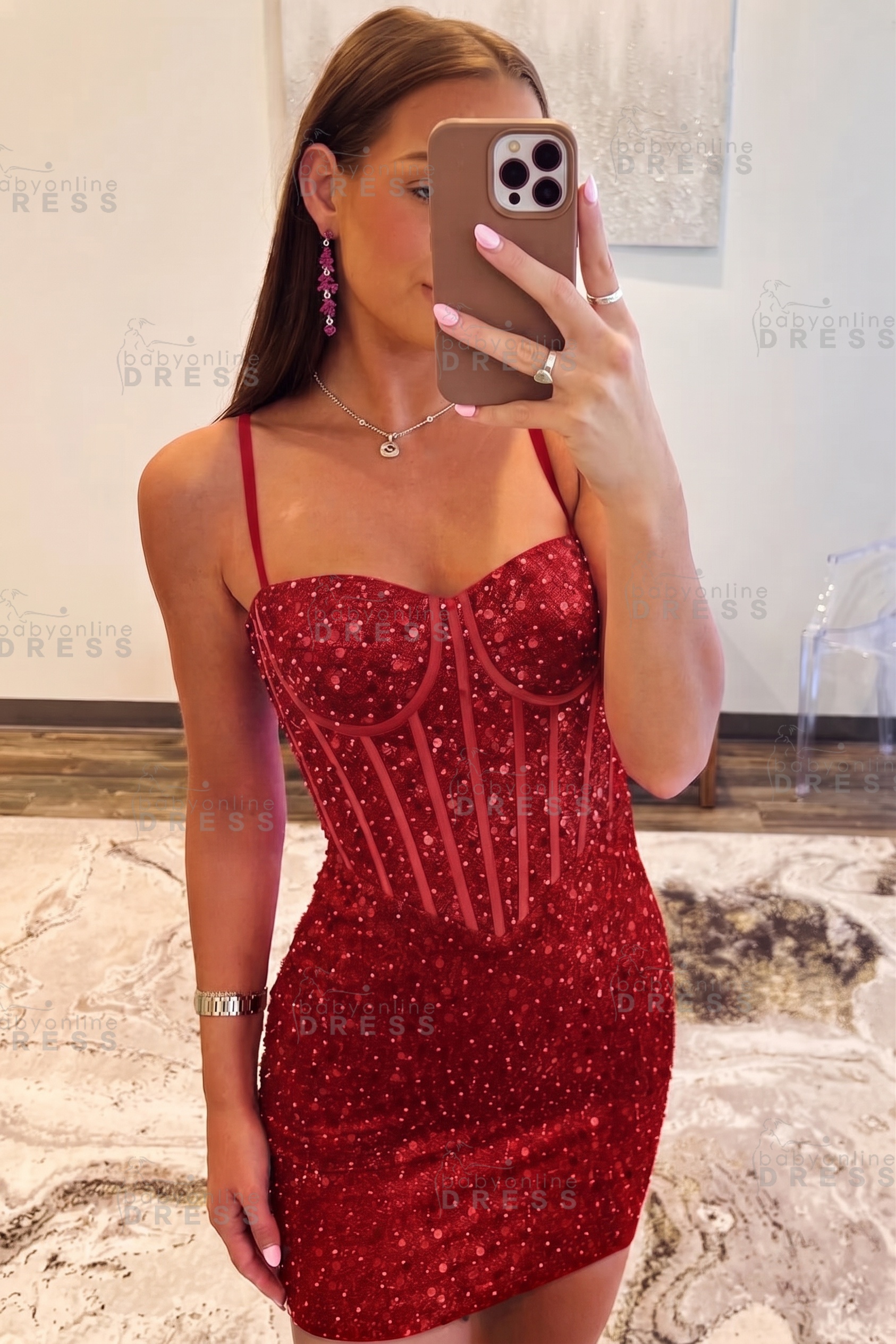 Spaghetti Straps Sky Blue Tight Homecoming Dress Short Prom Dress