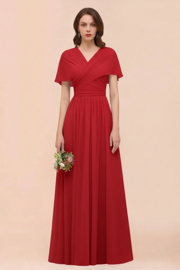 Infinity Bridesmaid Dress Soft Chiffon Aline Wedding Guest Dress Floor Length Prom Dress