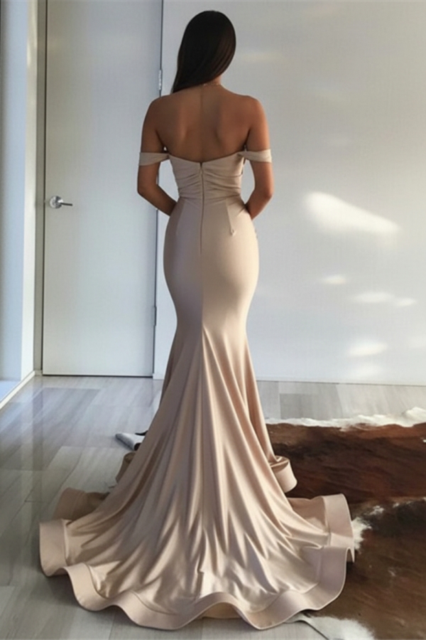 Off Shoulder Sexy Formal Evening Dress Sheath Long Prom Dresses CE0094
