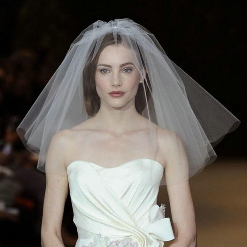 Short Two Layer 75Cm Veiling Combe Wedding Veils | Babyonlinewholesale-Babyonlinewholesale