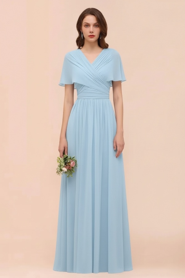 Infinity Bridesmaid Dress Soft Chiffon Aline Wedding Guest Dress Floor Length Prom Dress