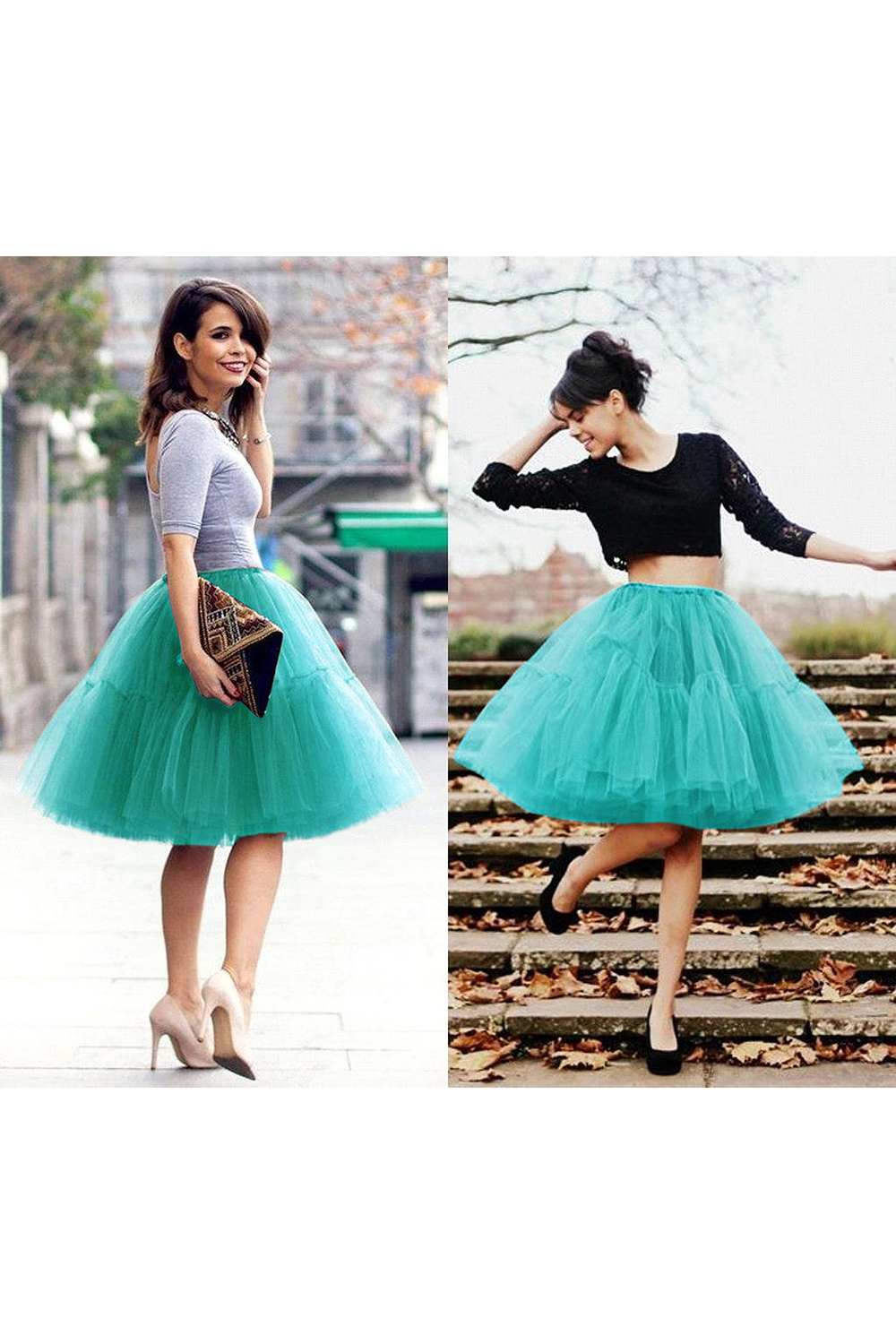 White puffy one size petticoat skirt for celebrating festivals