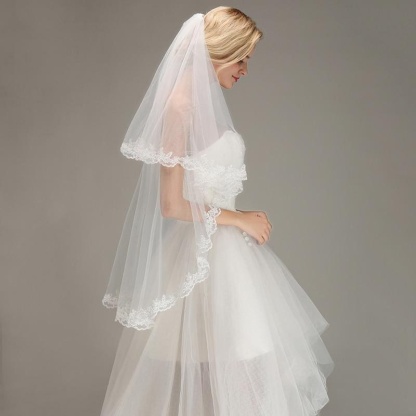 Two Layers Short with Comb Soft Wedding Veils | Babyonlinewholesale - wedding veils