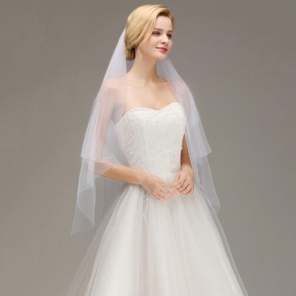 Two Layers Tulle Bridal With Comb Wedding Veils | Babyonlinewholesale - wedding veils