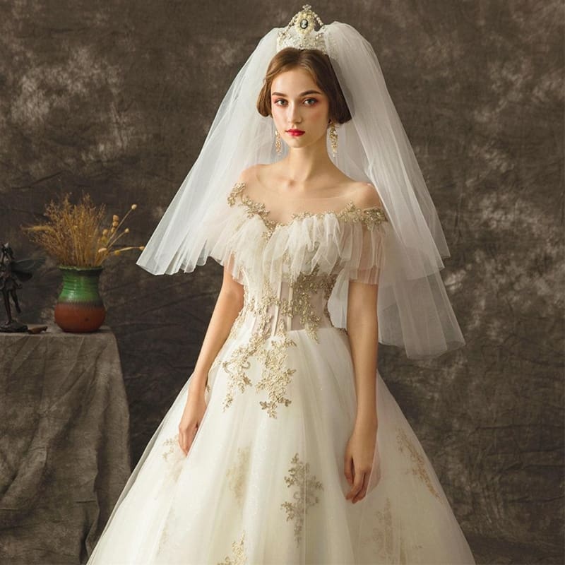 Two Tier Cut Edge Tulles With Comb Wedding Veils | Babyonlinewholesale-Babyonlinewholesale