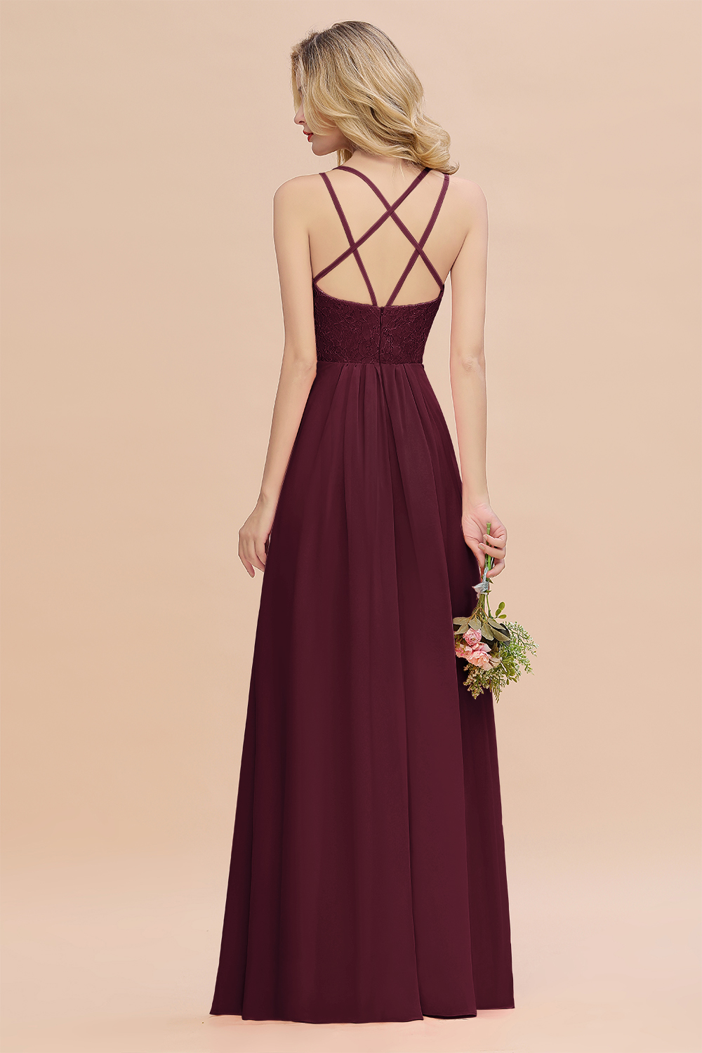 Sweetheart Aline Lace Party Dress Sleeveless Bridesmaid Dress with Side Slit