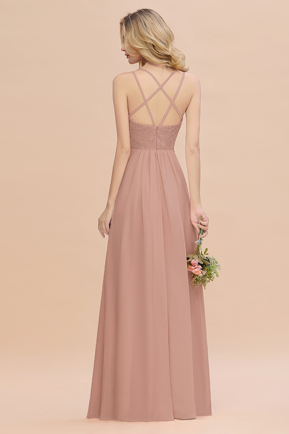 Sweetheart Aline Lace Party Dress Sleeveless Bridesmaid Dress with Side Slit