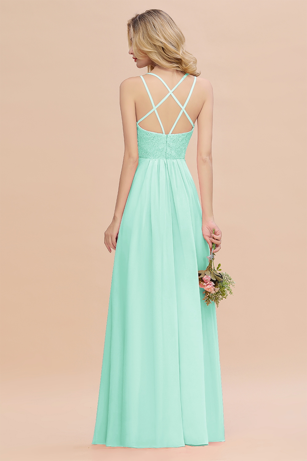 Sweetheart Aline Lace Party Dress Sleeveless Bridesmaid Dress with Side Slit