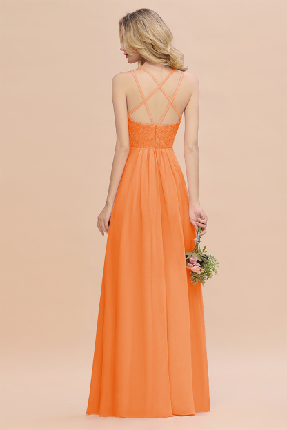 Sweetheart Aline Lace Party Dress Sleeveless Bridesmaid Dress with Side Slit