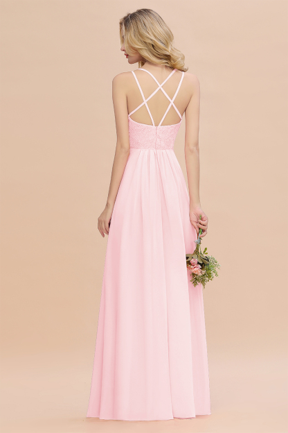 Sweetheart Aline Lace Party Dress Sleeveless Bridesmaid Dress with Side Slit