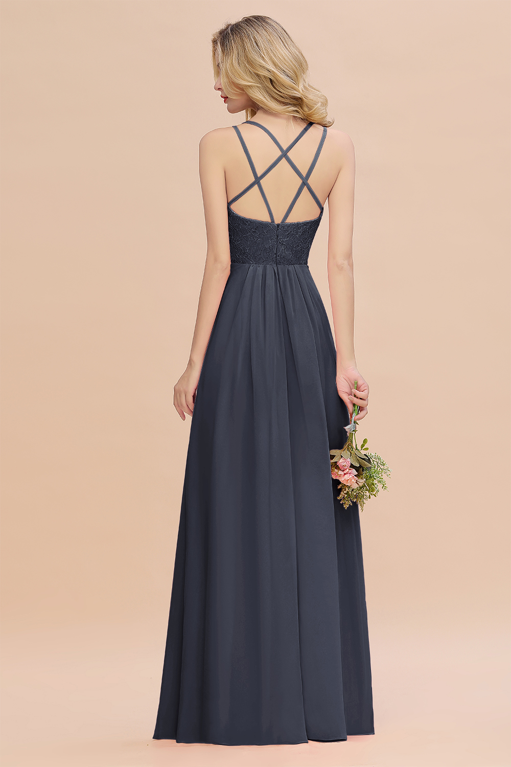 Sweetheart Aline Lace Party Dress Sleeveless Bridesmaid Dress with Side Slit