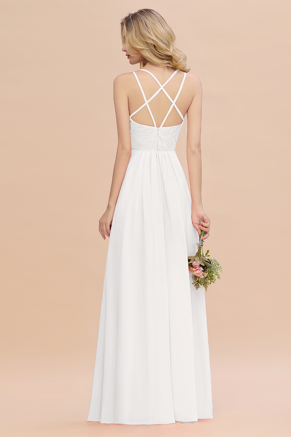 Sweetheart Aline Lace Party Dress Sleeveless Bridesmaid Dress with Side Slit