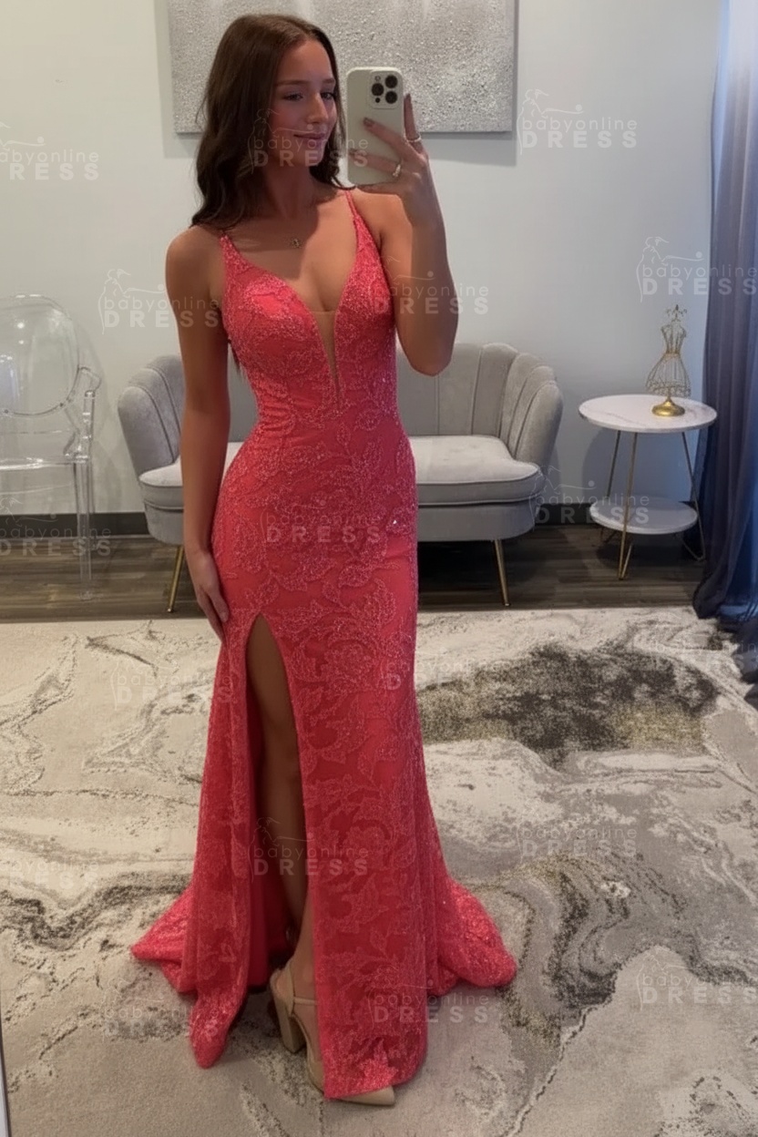 Sexy Glitter Black Prom Dress High Split Prom Dress Sleeveless