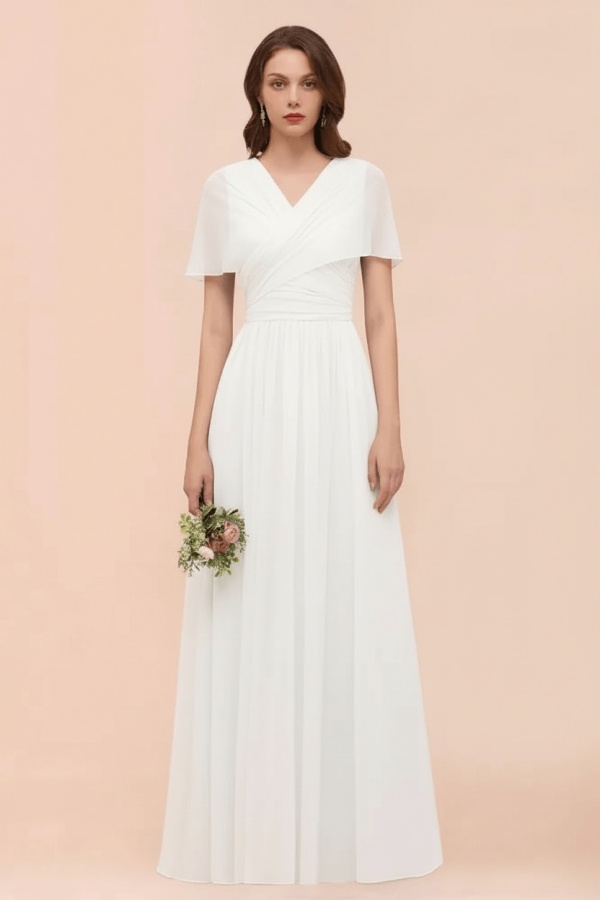 Infinity Bridesmaid Dress Soft Chiffon Aline Wedding Guest Dress Floor Length Prom Dress