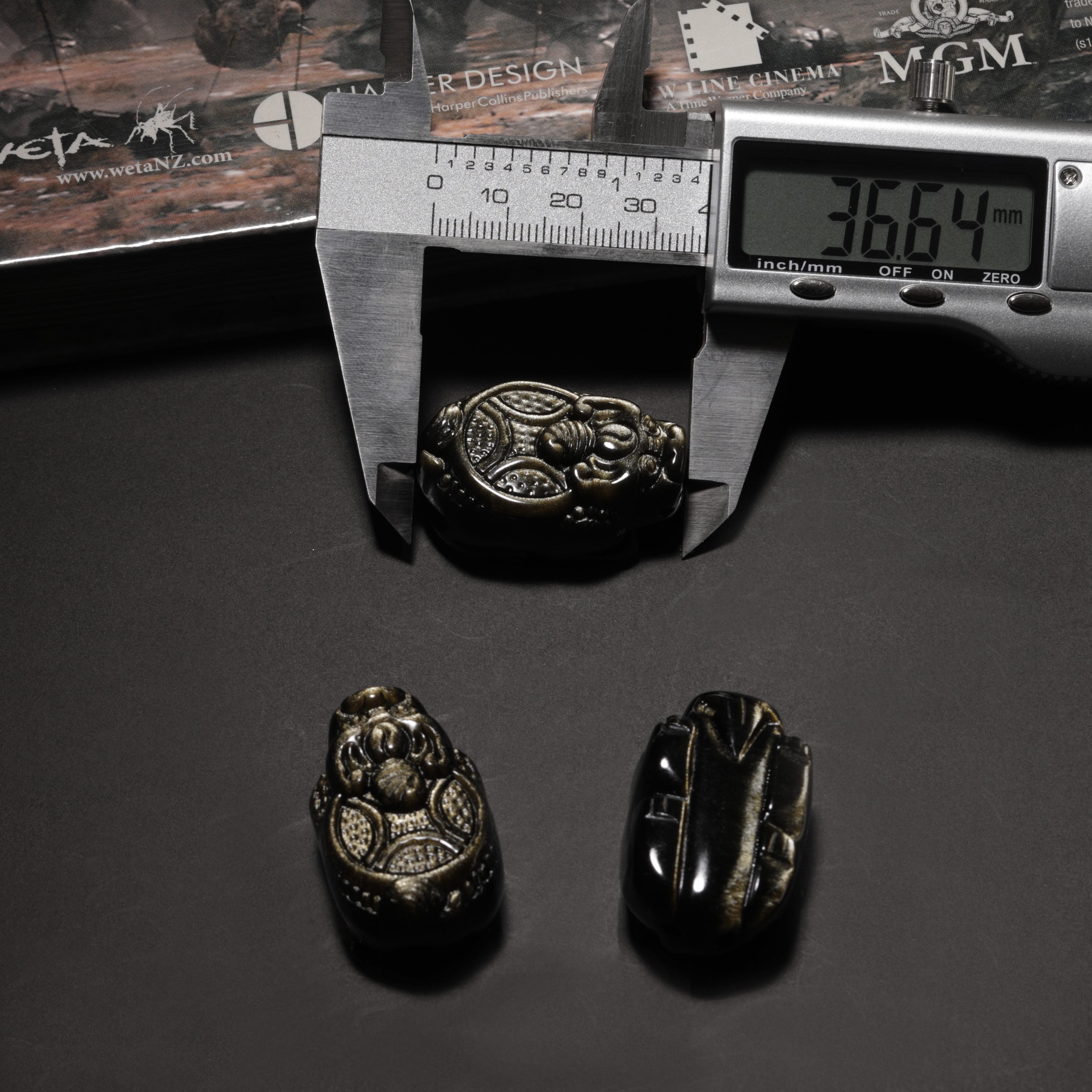 Obsidian Pendant & Bracelets Charms