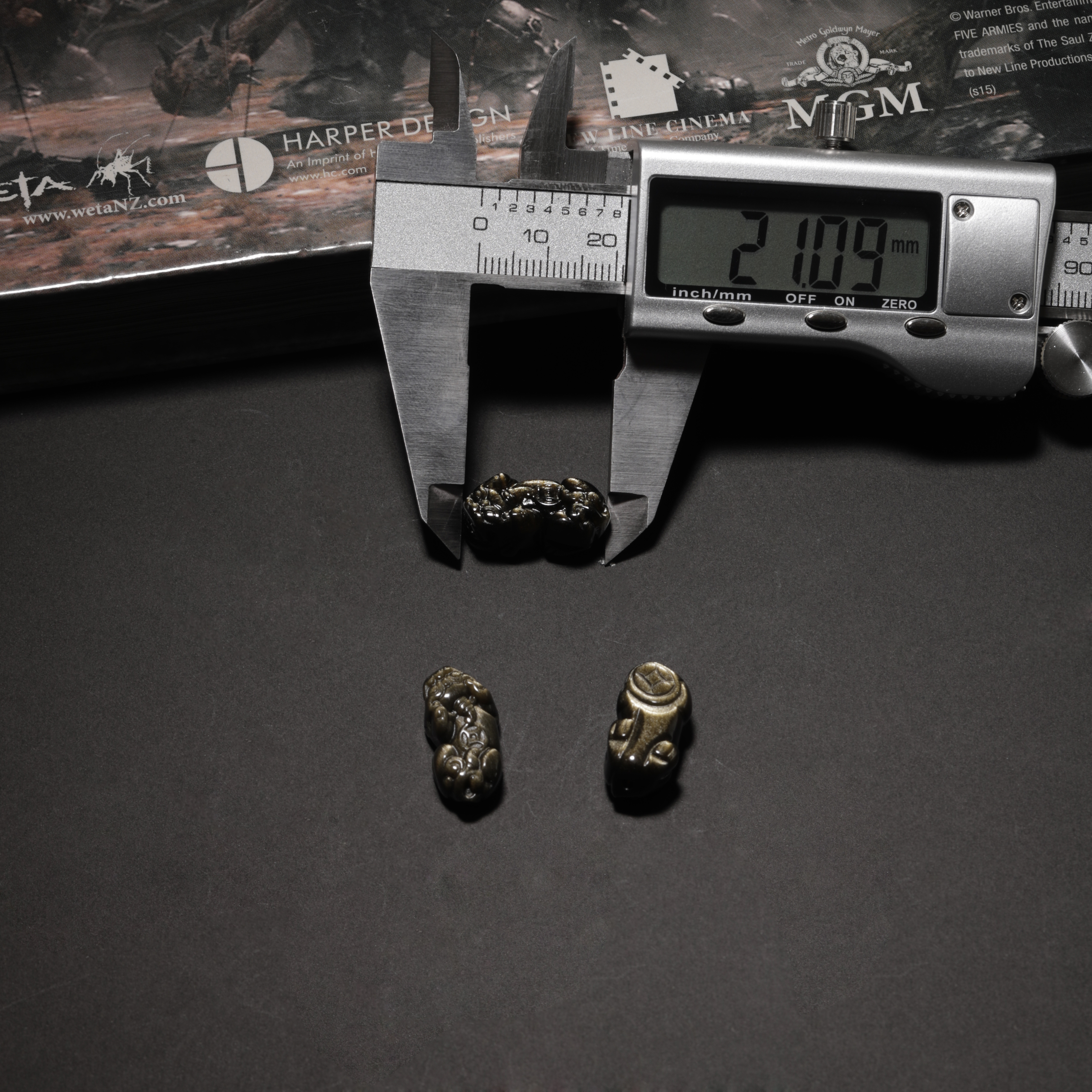 Obsidian Pendant & Bracelets Charms