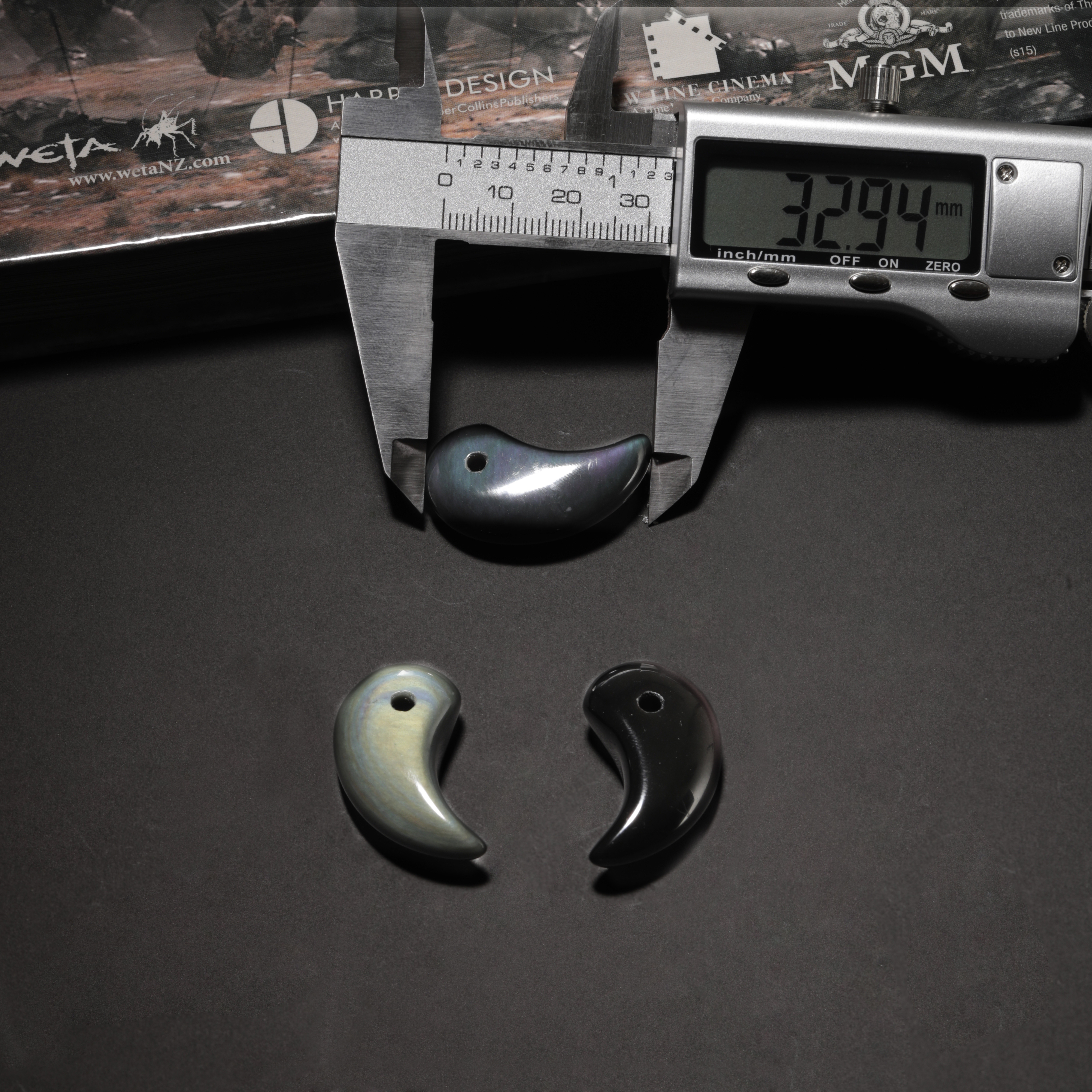 Obsidian Pendant & Bracelets Charms