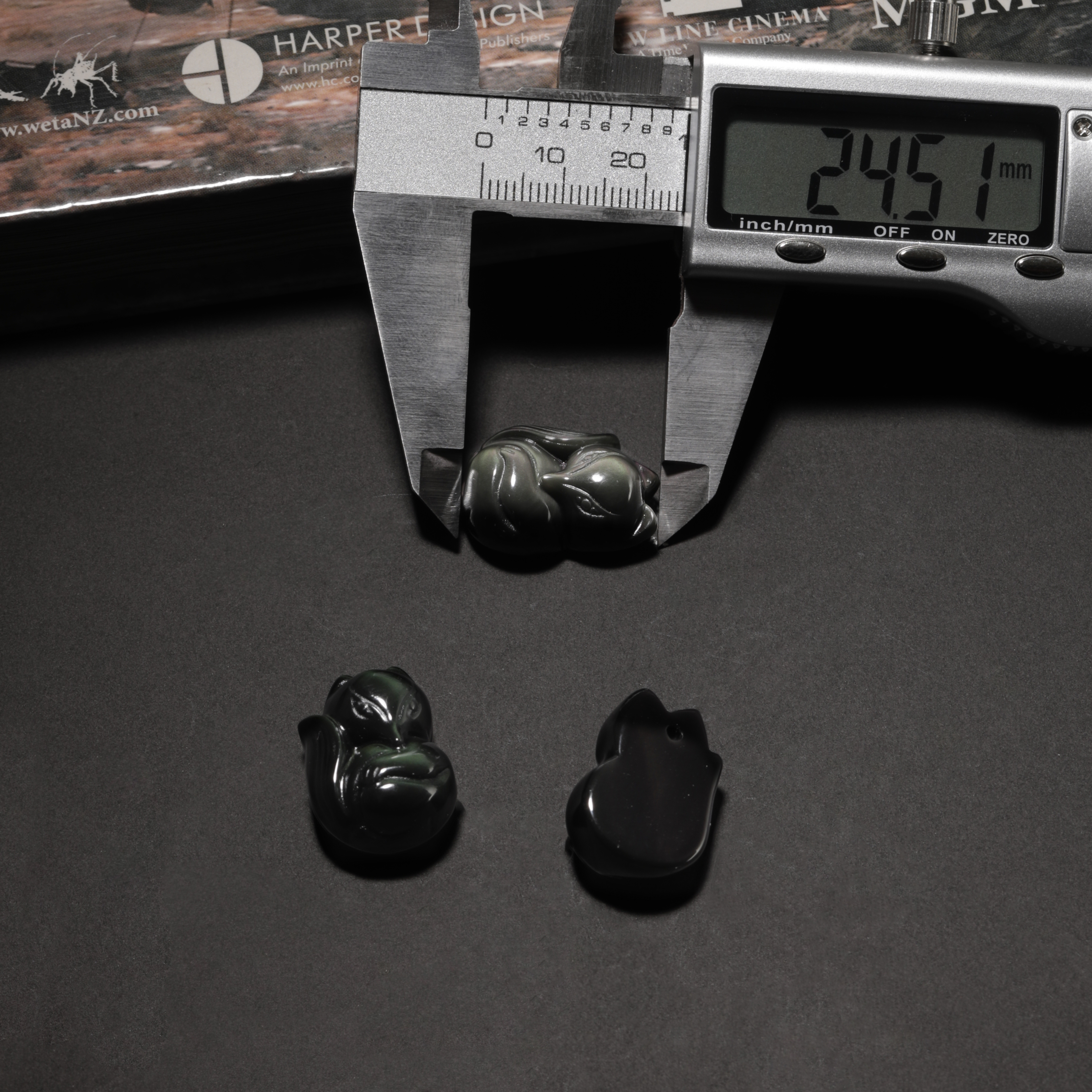 Obsidian Pendant & Bracelets Charms