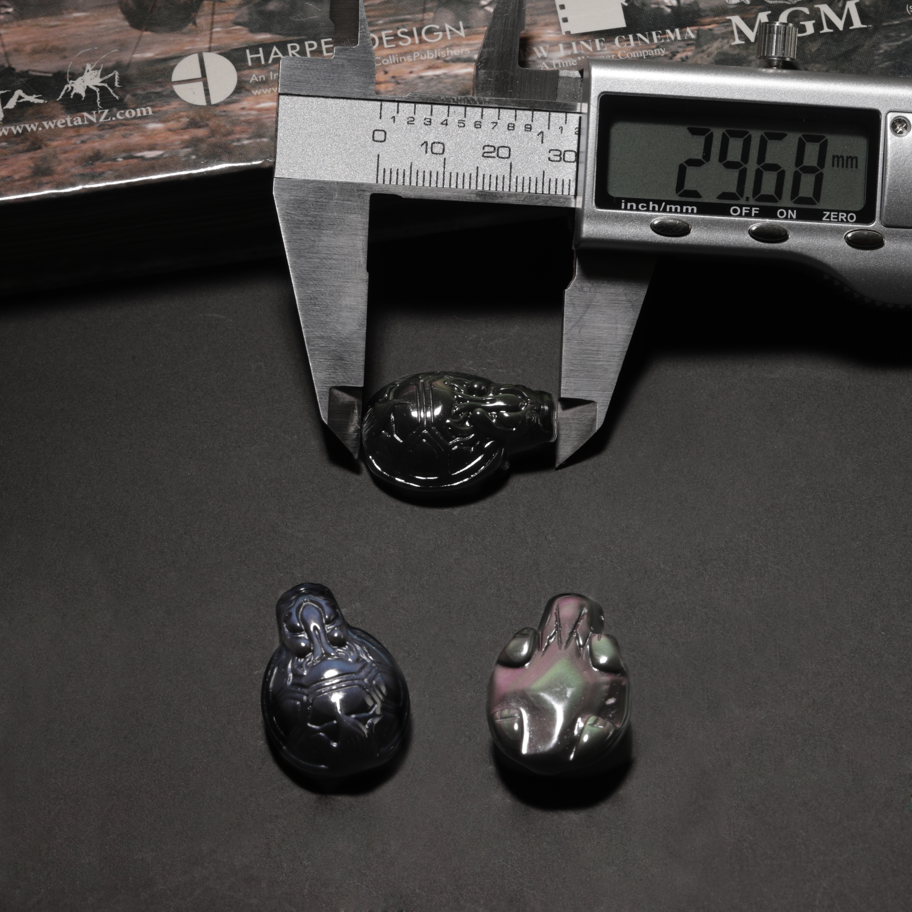 Obsidian Pendant & Bracelets Charms