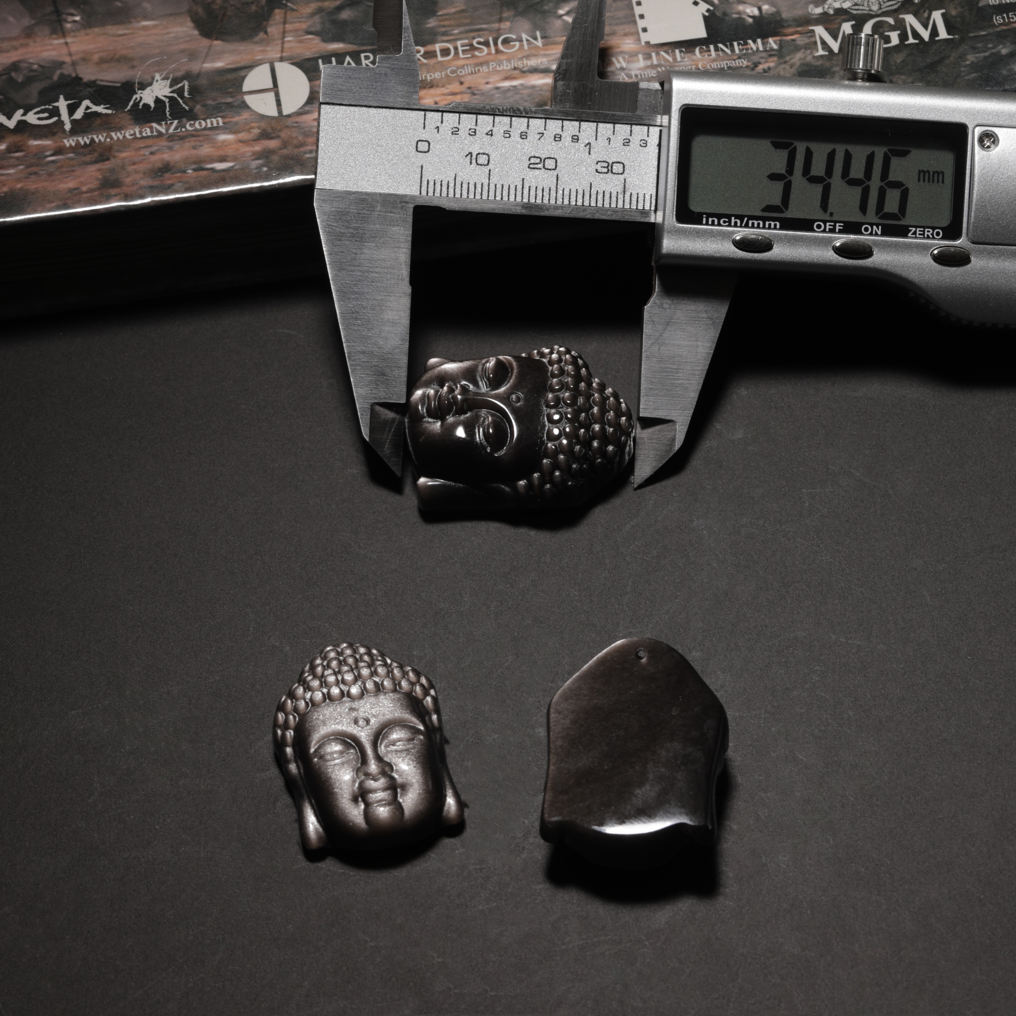 Obsidian Pendant & Bracelets Charms