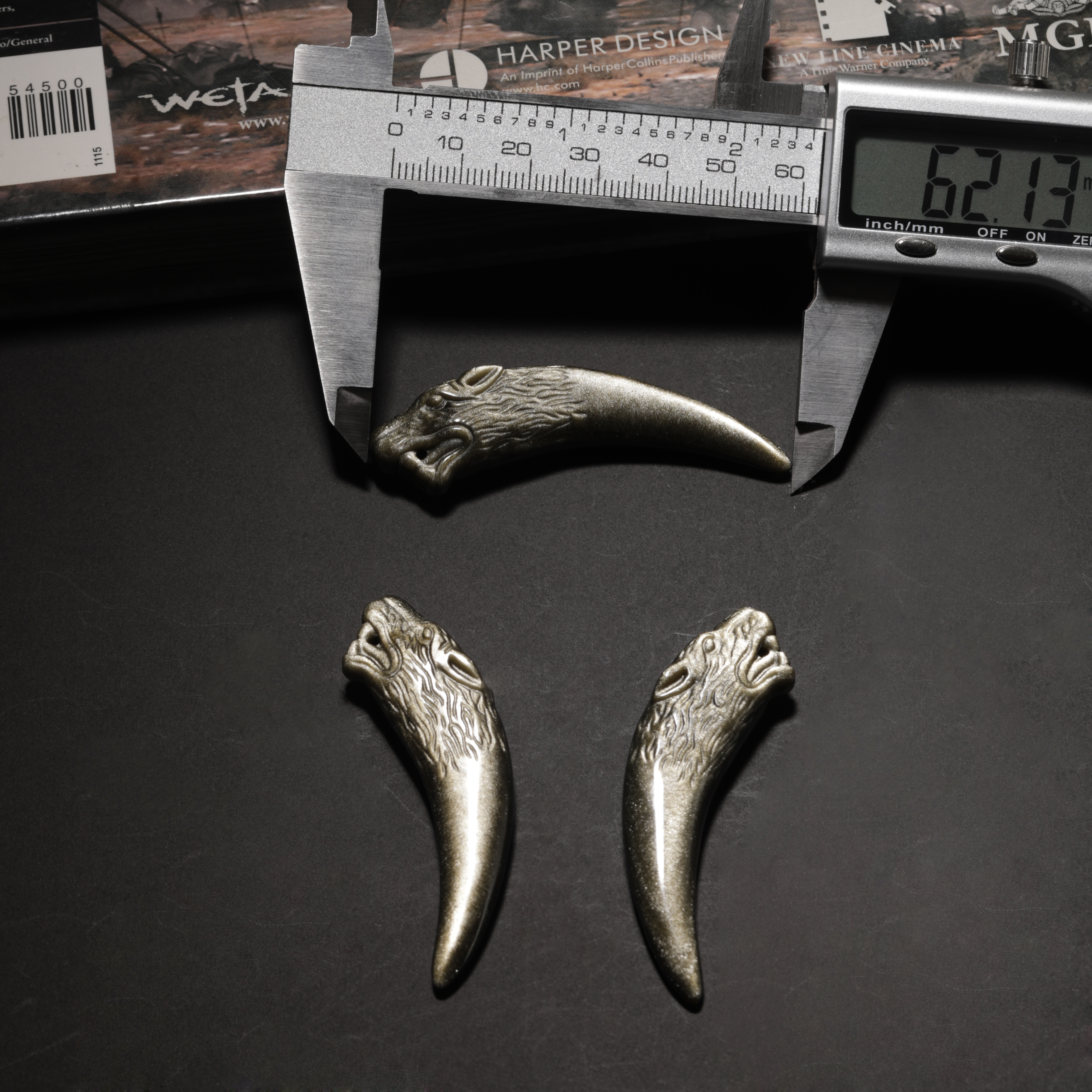 Obsidian Pendant & Bracelets Charms