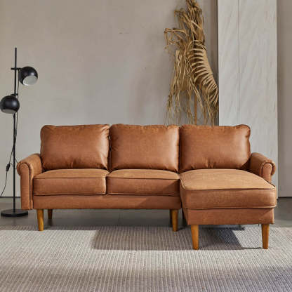 Living Room 81.50" Wide Sectional Chaise Sofa, L-Shaped Couch