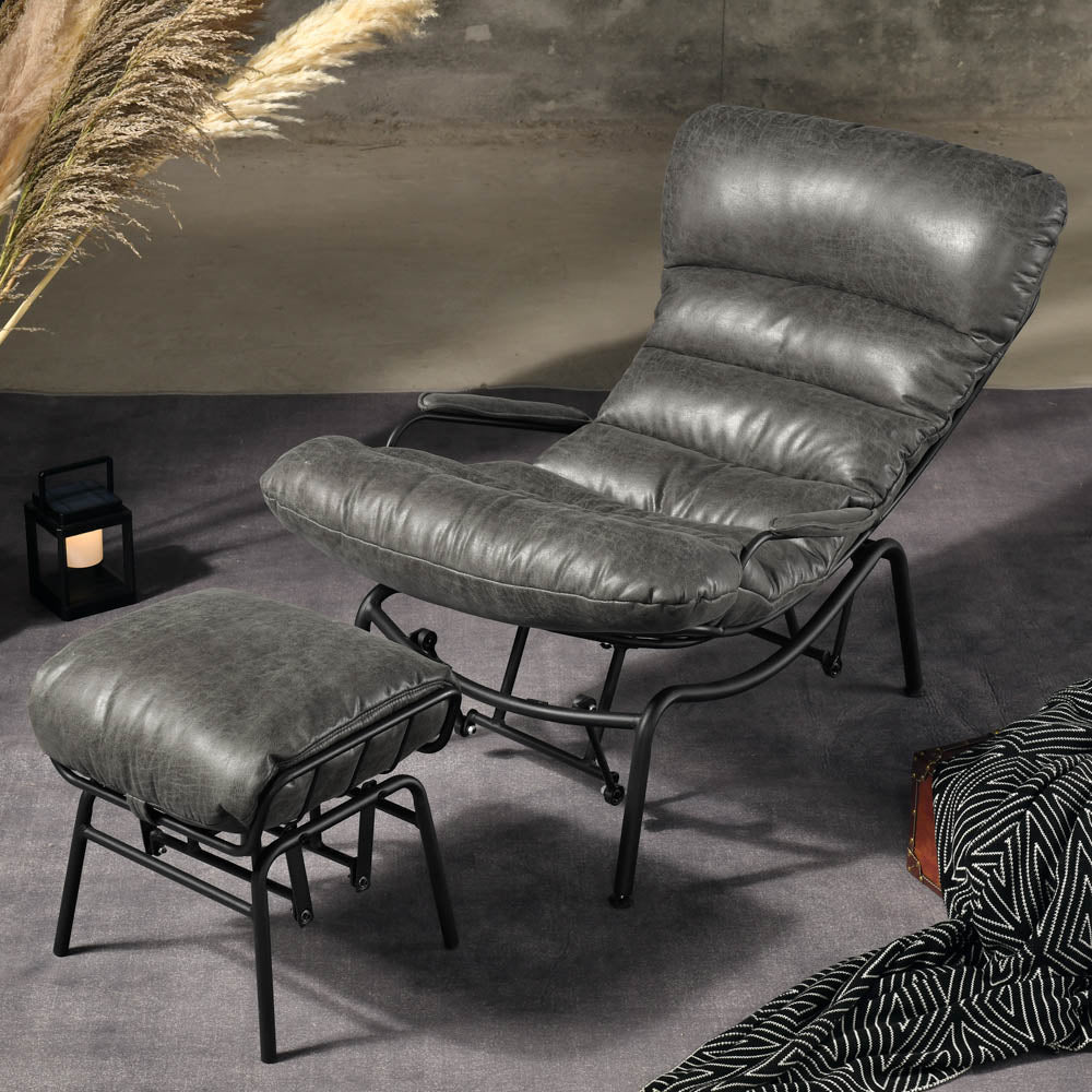 Rocking Chair with Ottoman, Multi-Color, 110° Recliner