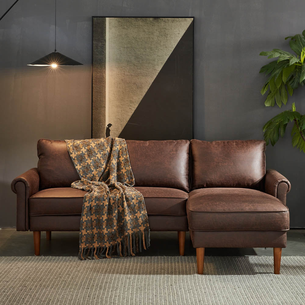 Living Room 81.50" Wide Sectional Chaise Sofa, L-Shaped Couch
