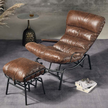 Rocking Chair with Ottoman, Multi-Color, 110° Recliner