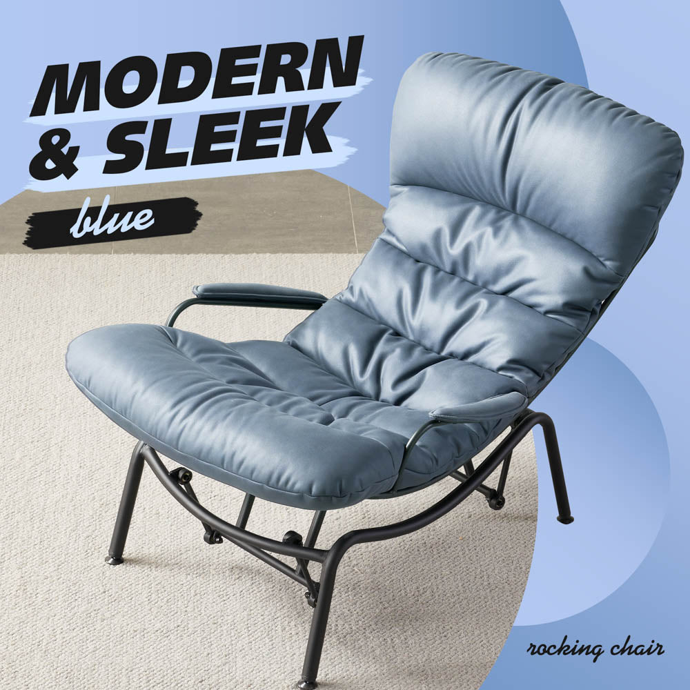 Rocking Chair with Ottoman, Multi-Color, 110° Recliner