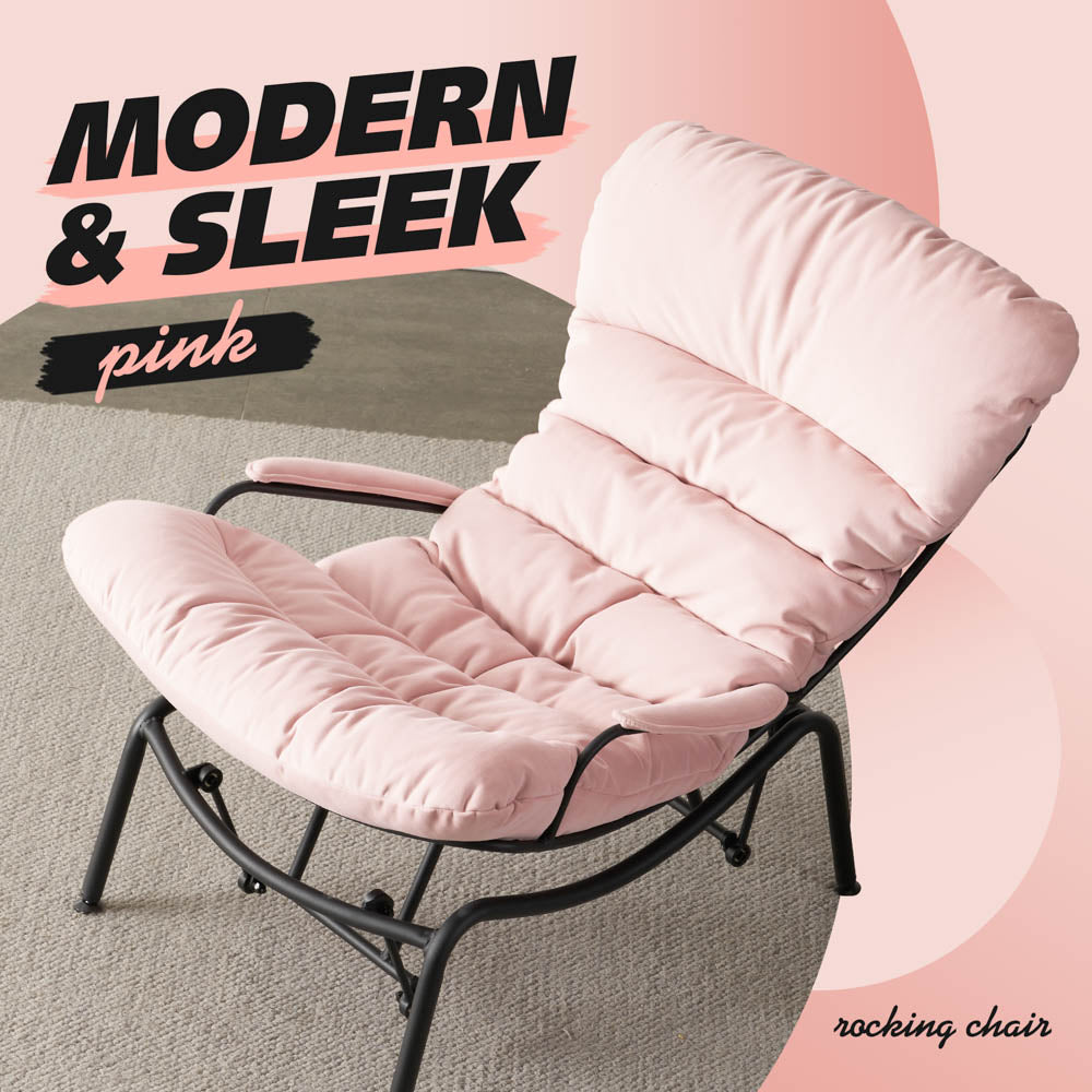Rocking Chair with Ottoman, Multi-Color, 110° Recliner