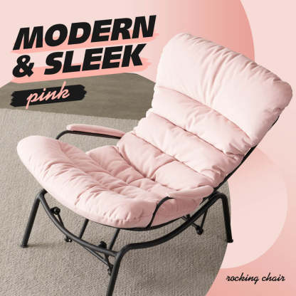 Rocking Chair with Ottoman, Multi-Color, 110° Recliner