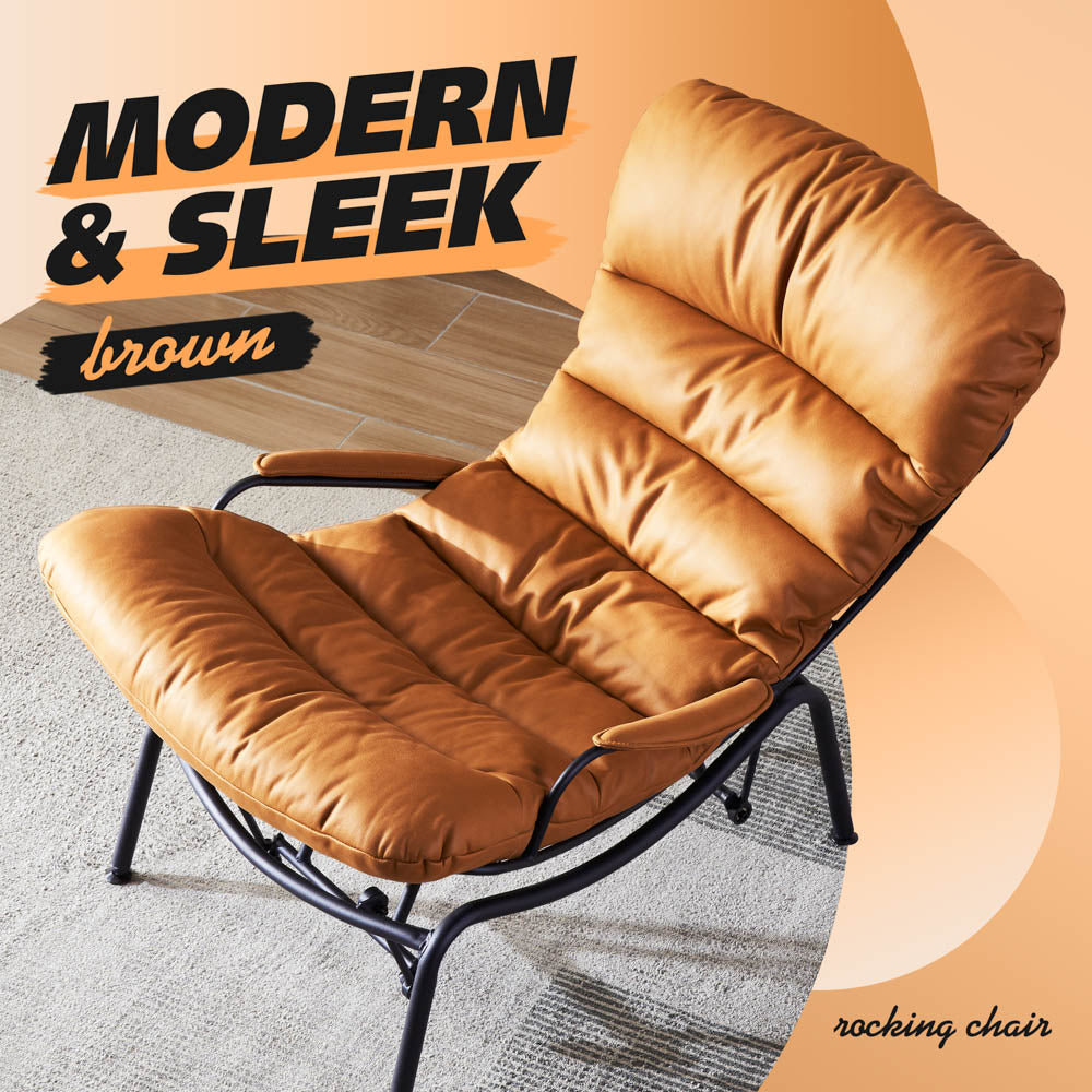 Rocking Chair with Ottoman, Multi-Color, 110° Recliner