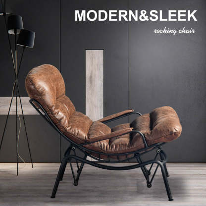Rocking Chair with Ottoman, Multi-Color, 110° Recliner