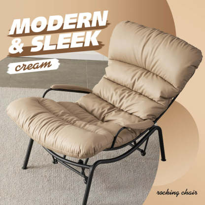 Rocking Chair with Ottoman, Multi-Color, 110° Recliner