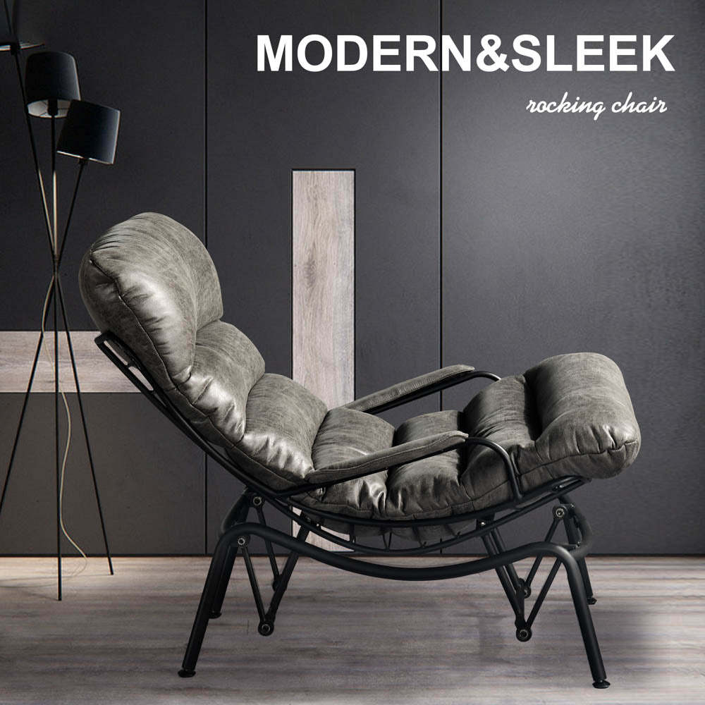 Rocking Chair with Ottoman, Multi-Color, 110° Recliner