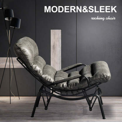 Rocking Chair with Ottoman, Multi-Color, 110° Recliner