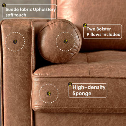 83.07'' Mid Century Sectional Chaise Sofa, L-Shaped Couch