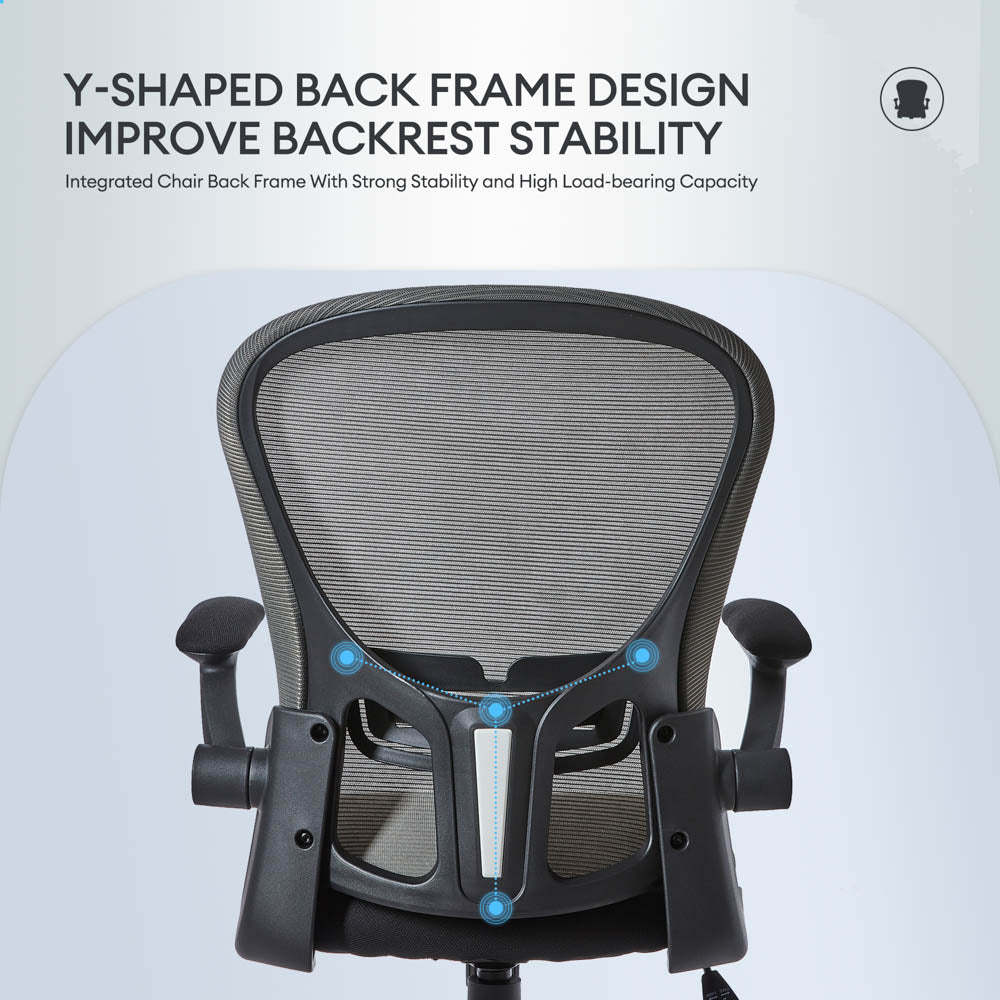Ergonomic Adjustable Mesh Office Chair, Lumbar Support, 4 Colors